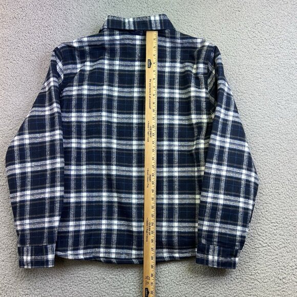Jachs NY Men's Buffalo Plaid Wool Blend Blue White Jacket Sherpa Lined Sz XL - Picture 10 of 11